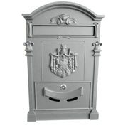 Trade Shop - Cassetta Postale Buca Lettere In Stile Antico Classico In Alluminio Verniciato - Argento