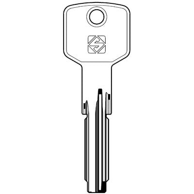 CHIAVE PUNZONATA CISA CS140 SILCA - OTTONE NICHELATO- 5 pezzi