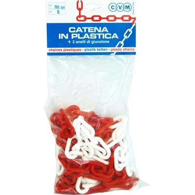 CATENA SEGNALETICA - PLT  BIANCO/ROSSO D.MM 8 ML 5- 2 pezzi