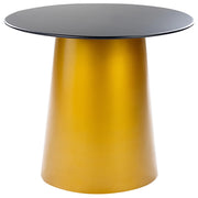 Tavolino in metallo nero dorato 56 x 56 x 48 cm Tavolino d'angolo con rivestimento a polvere Soggiorno Glam