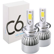 Trade Shop - Coppia Lampade Anabbaglianti Abbaglianti C6 H3 6000k Led 8v-48v F 36w/3800lm Auto Moto -