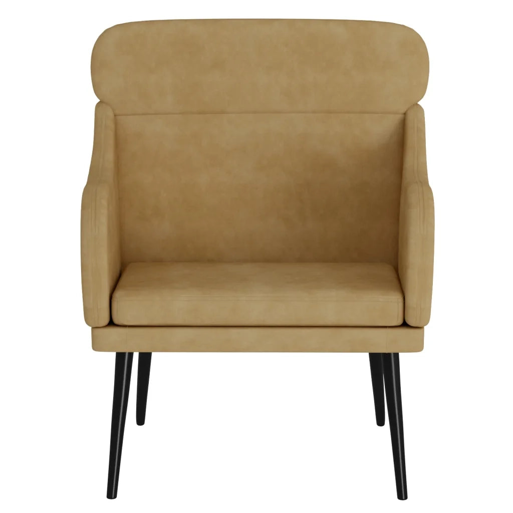 Poltrona Marrone 63x76x80 cm Velluto cod mxl 14905