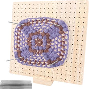 Blocco di legno artigianale per blocco di maglia - blocco di maglia a uncino - maglia a uncino - Granny Squares - set di maglia per blocco