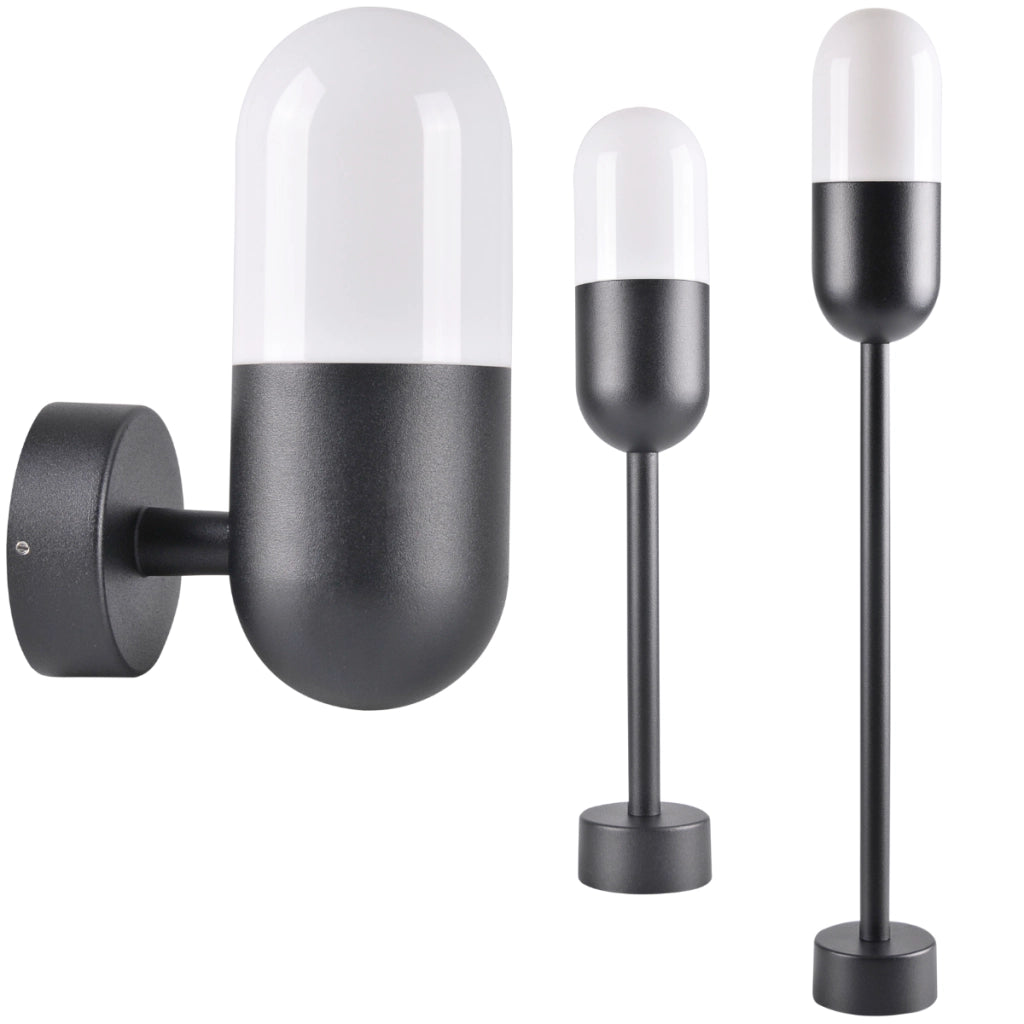 Lampada da esterno a paletto 60cm E27 IP44 Polux Horten