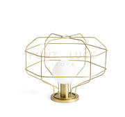 WIRE LAMPADA DA TAVOLO GABBIA ORO 1 LUCE ATTACCO G9 DIMMER SUL CAVO H.30,2CM