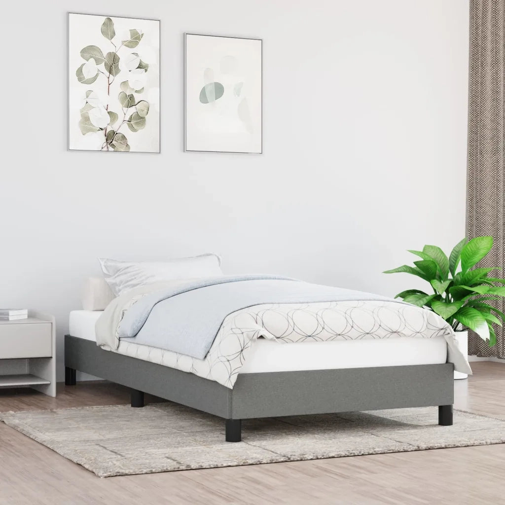 Giroletto senza Materasso Grigio Scuro 80x200 cm Tessuto 346673