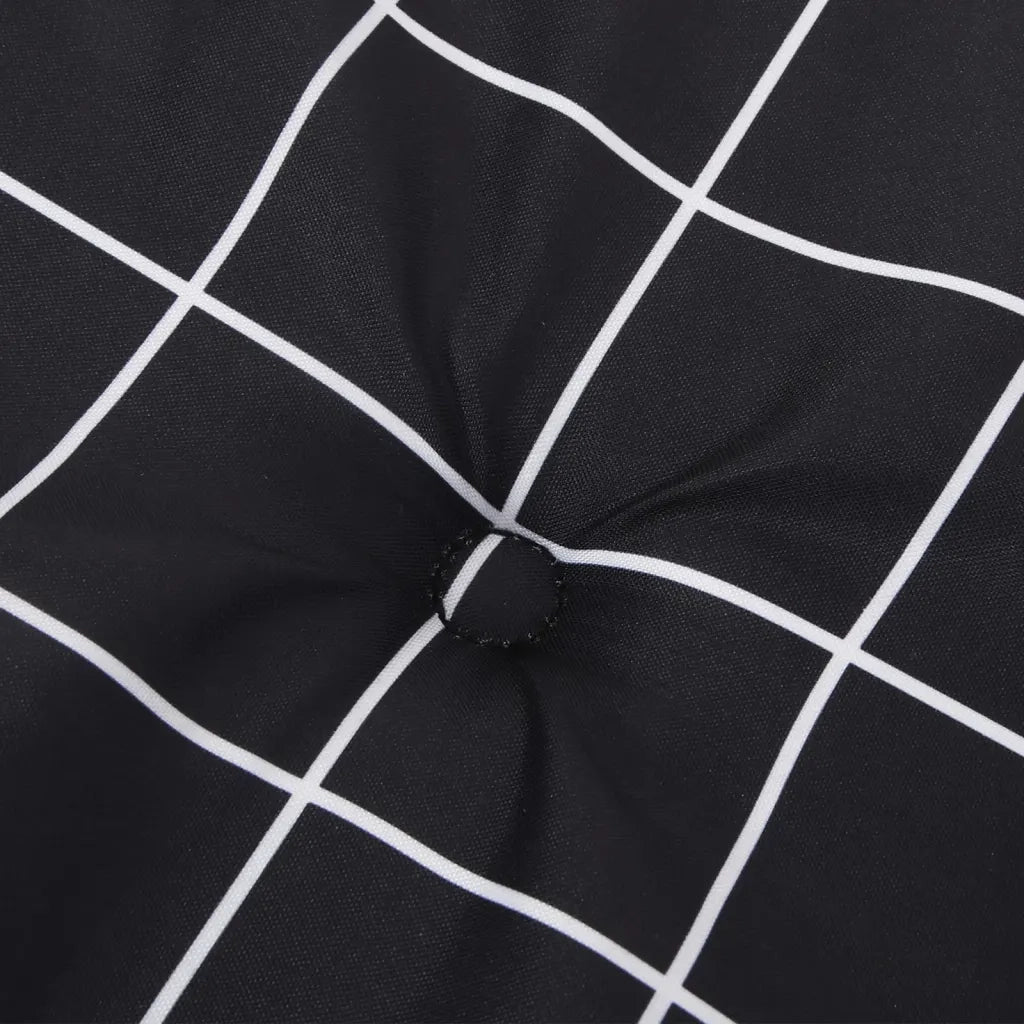 Cuscini Sedia Sdraio 2 pz Motivo Quadri Nero in Tessuto Oxford 362000