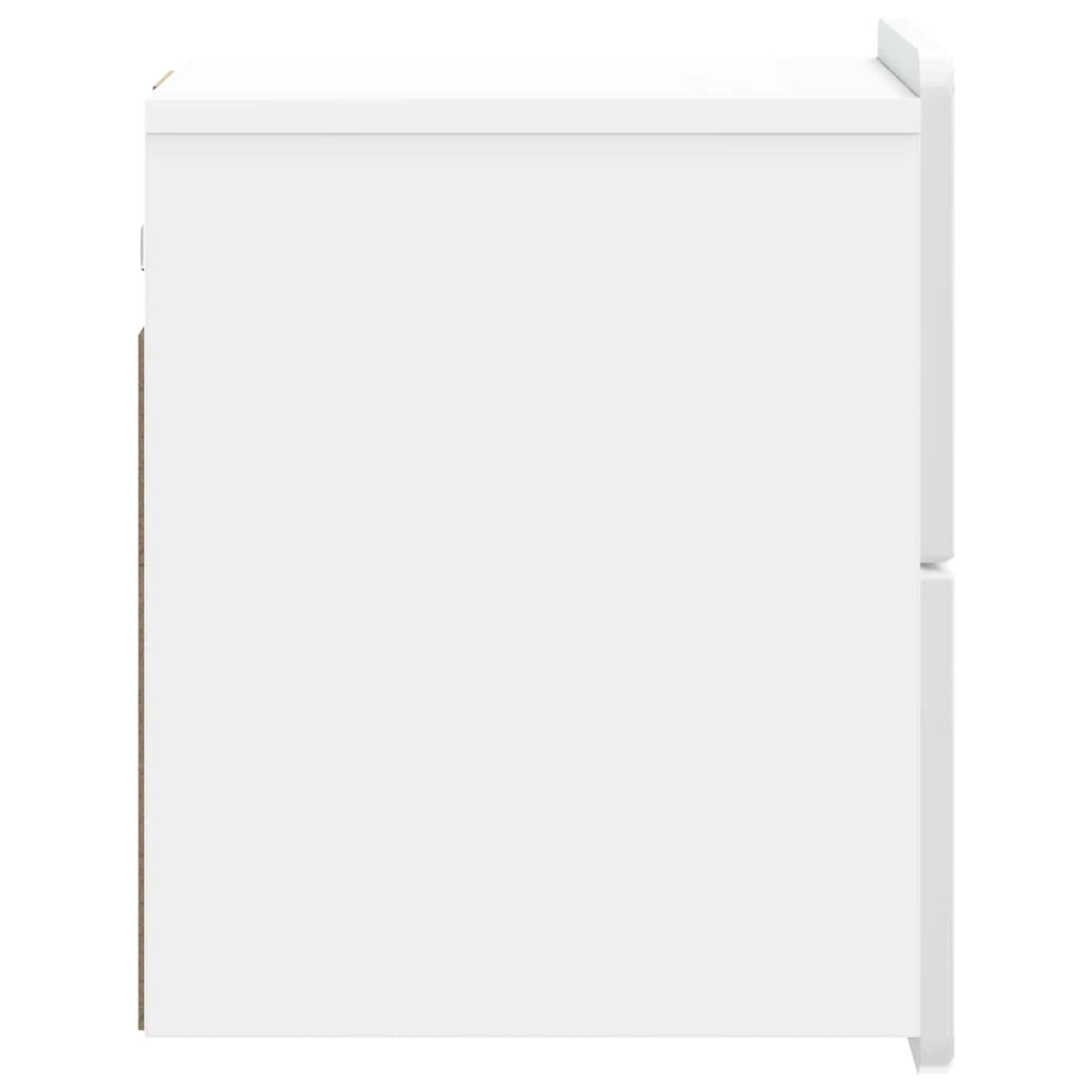 Mobiletto da notte a muro Bianco Lucido 33 x 34,5 x 43 cm 898303