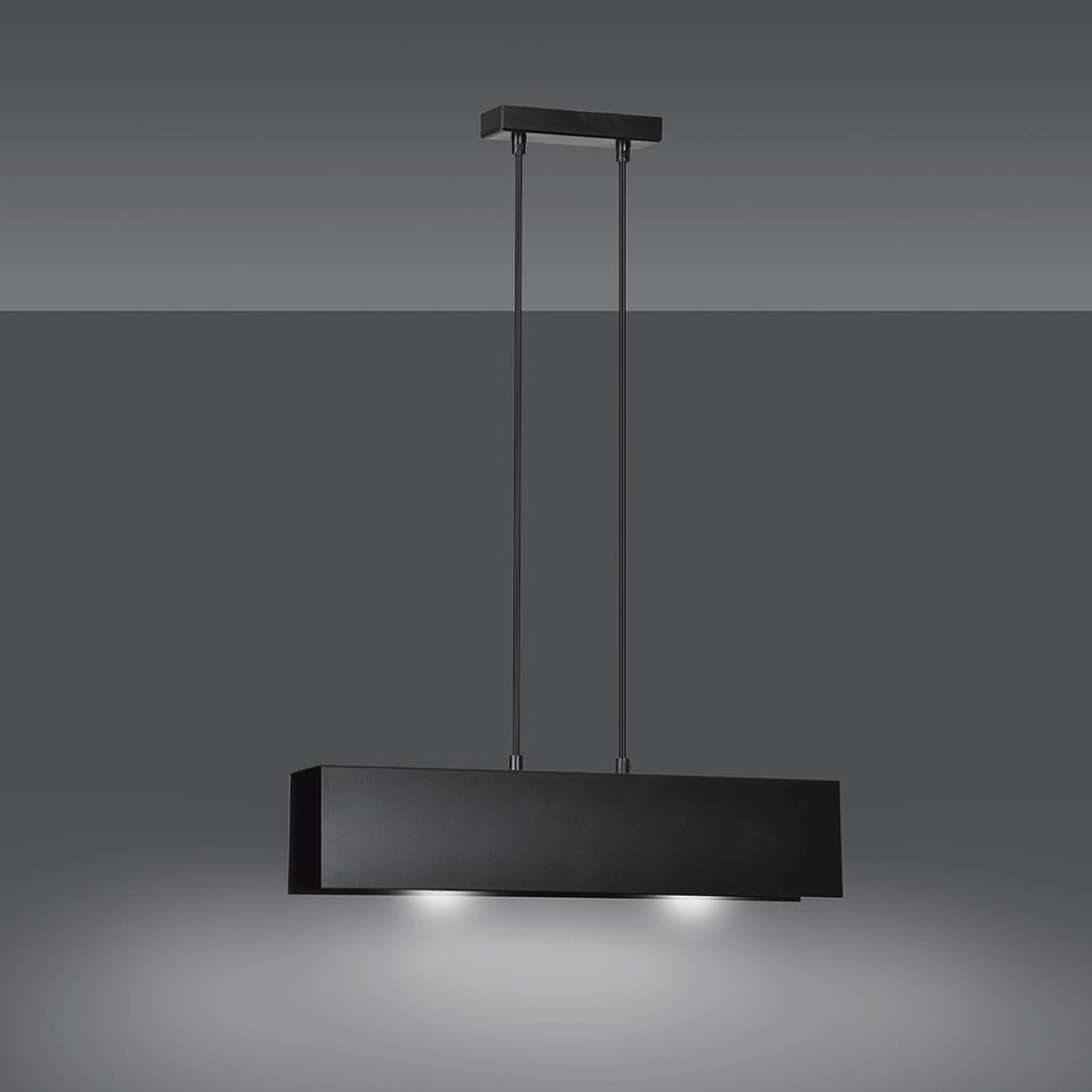 Lampada a sospensione Emibig Gentor nera 2xE27 100cm