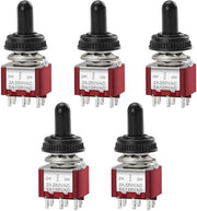 Miniatura schiaccia bottone - Interruttore - Impermeabile - 6-pin - ON-OFF-ON - Confezione da 5 - Per apparecchiature generali