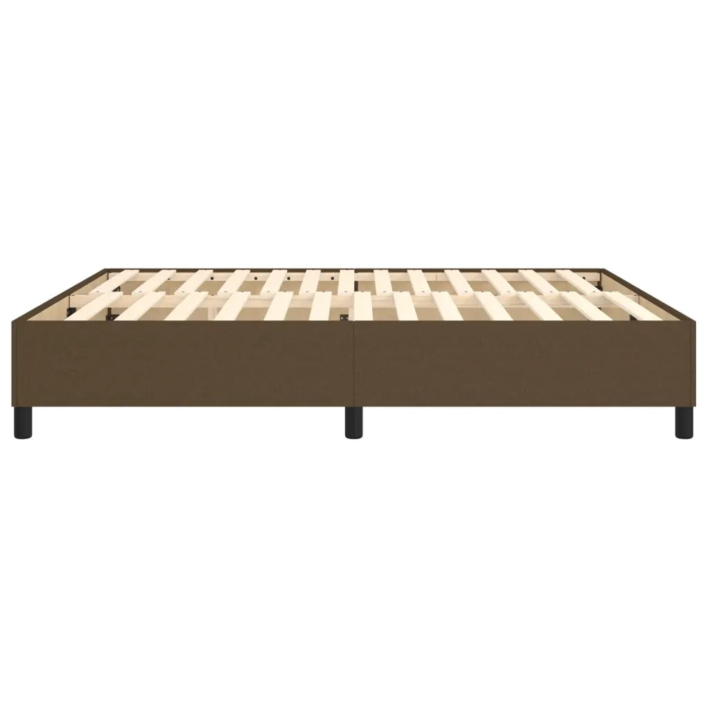 Struttura Letto a Rete a Molle Marrone Scuro 160x200 cm Tessuto 3120873