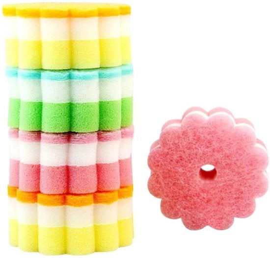 Set di 10 spugne per stoviglie - Pulizia cucina - Neutralizzante - Sostenibile - Spugna per lavaggio - Ideale per uso quotidiano