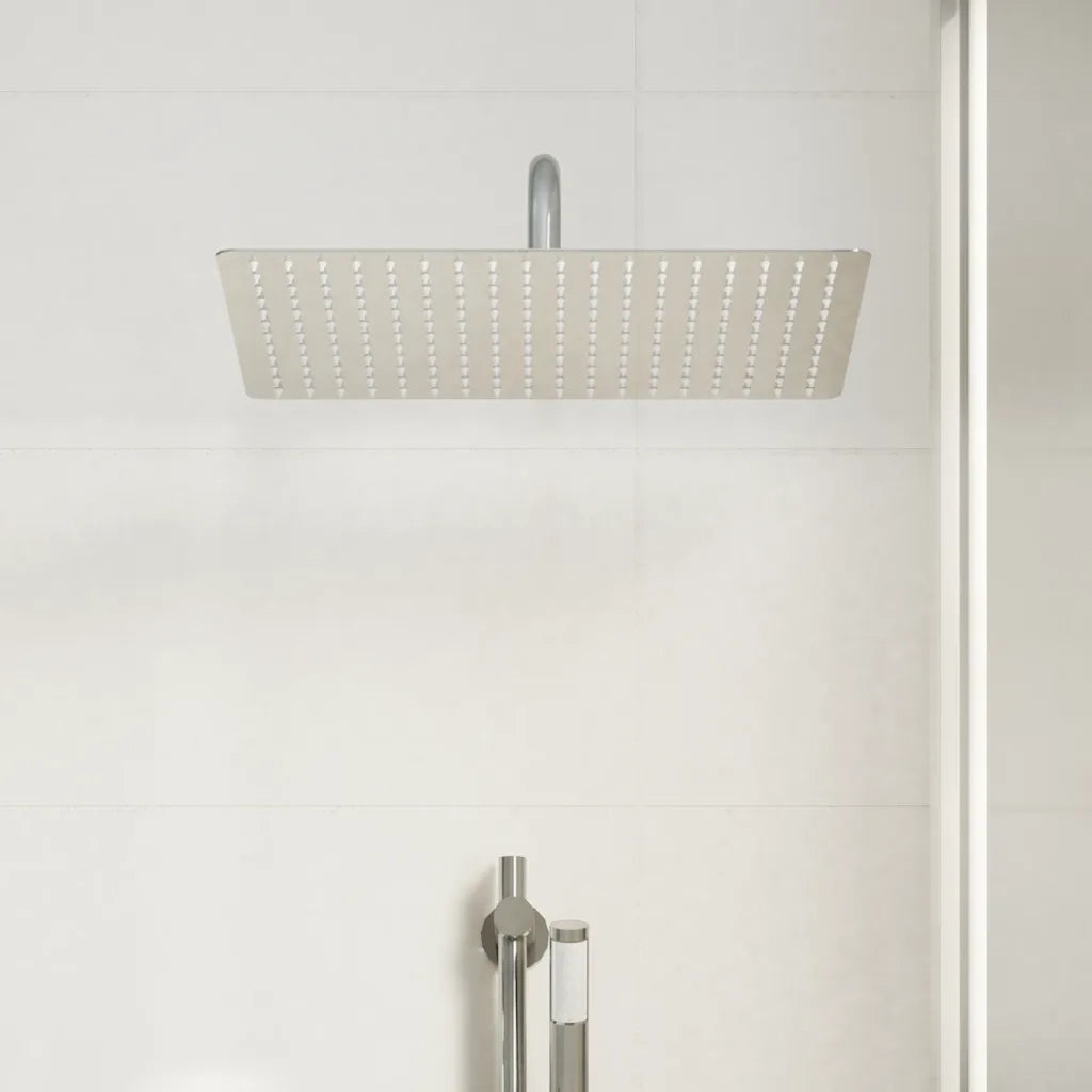Testa Doccia a Pioggia Acciaio Inox 304 40x30 cm Rettangolare 4103933