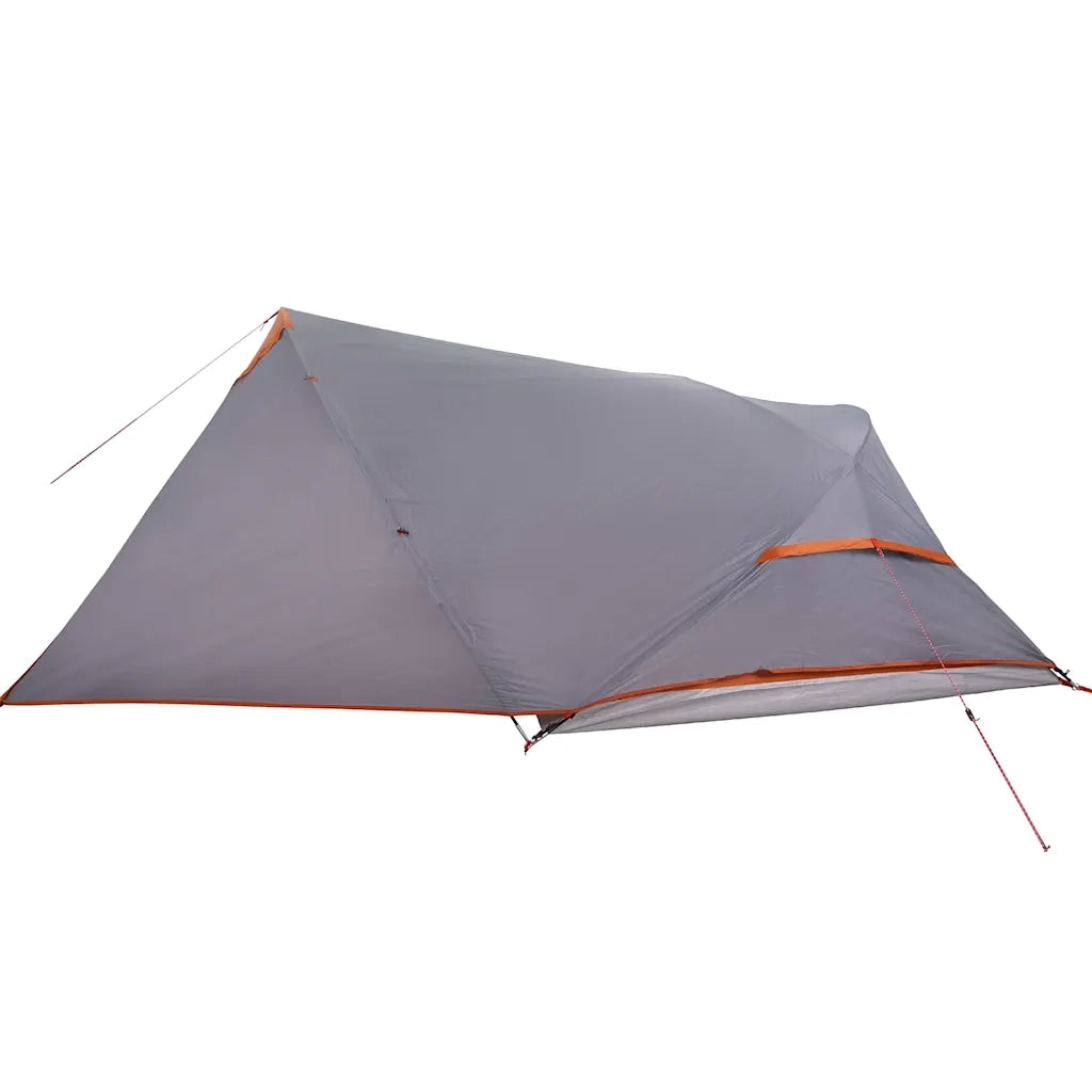 Tenda da Campeggio a Cupola 4 Persone Grigio e Arancione Impermeabile 94729