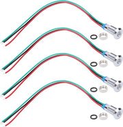 LED a LED rotonde con preinstallato - 4 set di 8 mm - Impermeabile - 3-6V - Luce segnale - Anodo comune - LED a doppia luce (Rosso e Verde) .