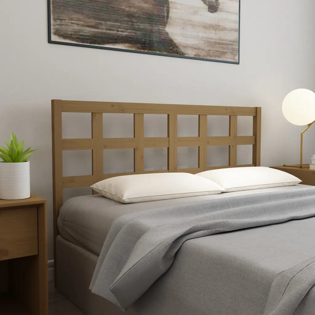 Testiera per Letto Ambra 156x4x100 cm in Legno Massello di Pino 817898