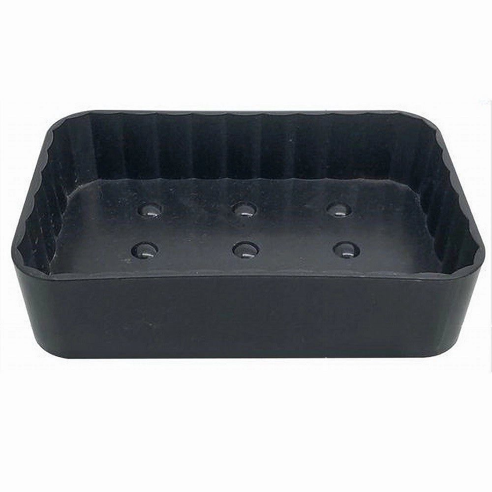 Trade Shop - Portasapone Saponetta Da Bagno Rettangolare Grigio Scuro Rigato Accessorio 79172 -