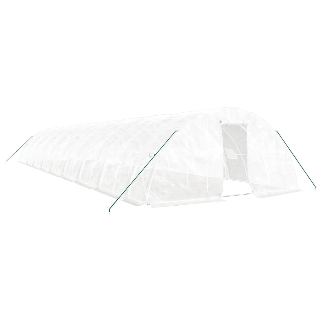 Serra con Telaio in Acciaio Bianco 90 mÂ² 18x5x2,3 m