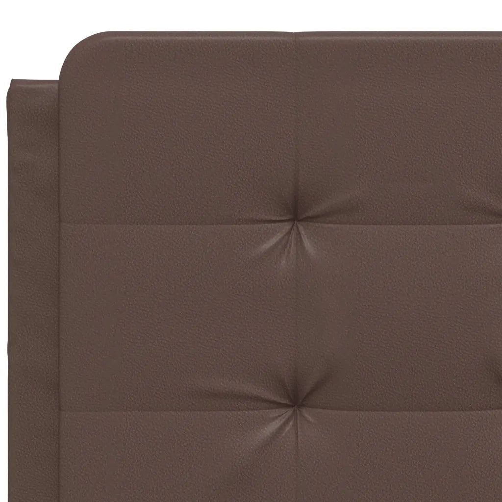 Letto matrimoniale | Letto per adulti | Giroletto senza Materasso Zadar Marrone 120x200cm in Similpelle