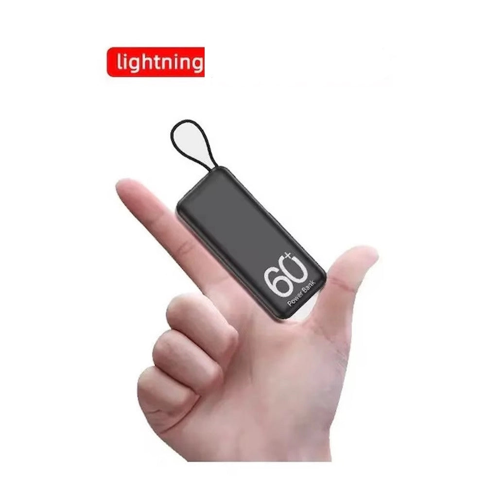 Trade Shop - Power Bank Portatile Mini Batteria Esterna 6500mah Ricarica Rapida Cavo Lightning Q-cd632 -