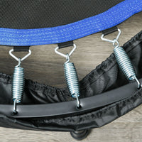 Mini Trampolino Fitness Ø102 cm Regolabile in Altezza Pieghevole con Manubrio Blu