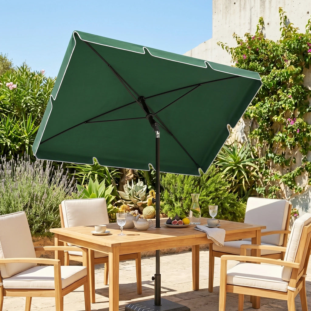 Ombrellone da Giardino ¨C Zephmum ¨C Verde 2x1.3x2.5 m