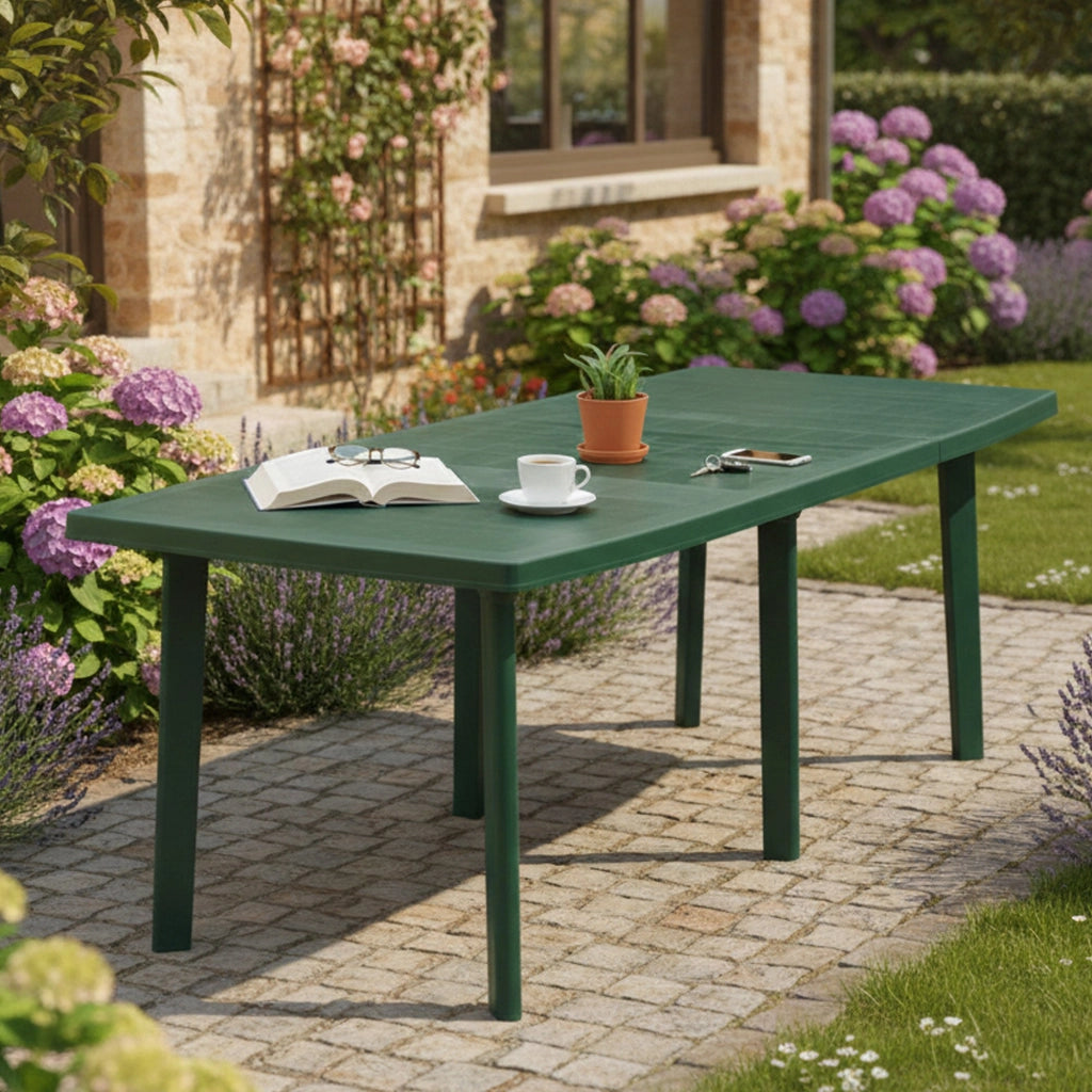 Crossley, Tavolo da Esterno 10 Posti Made in Italy, 216x90x72h cm Verde