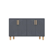 Credenza in legno "Rodney" - 120 x 30 x 74 cm - Grigio antracite