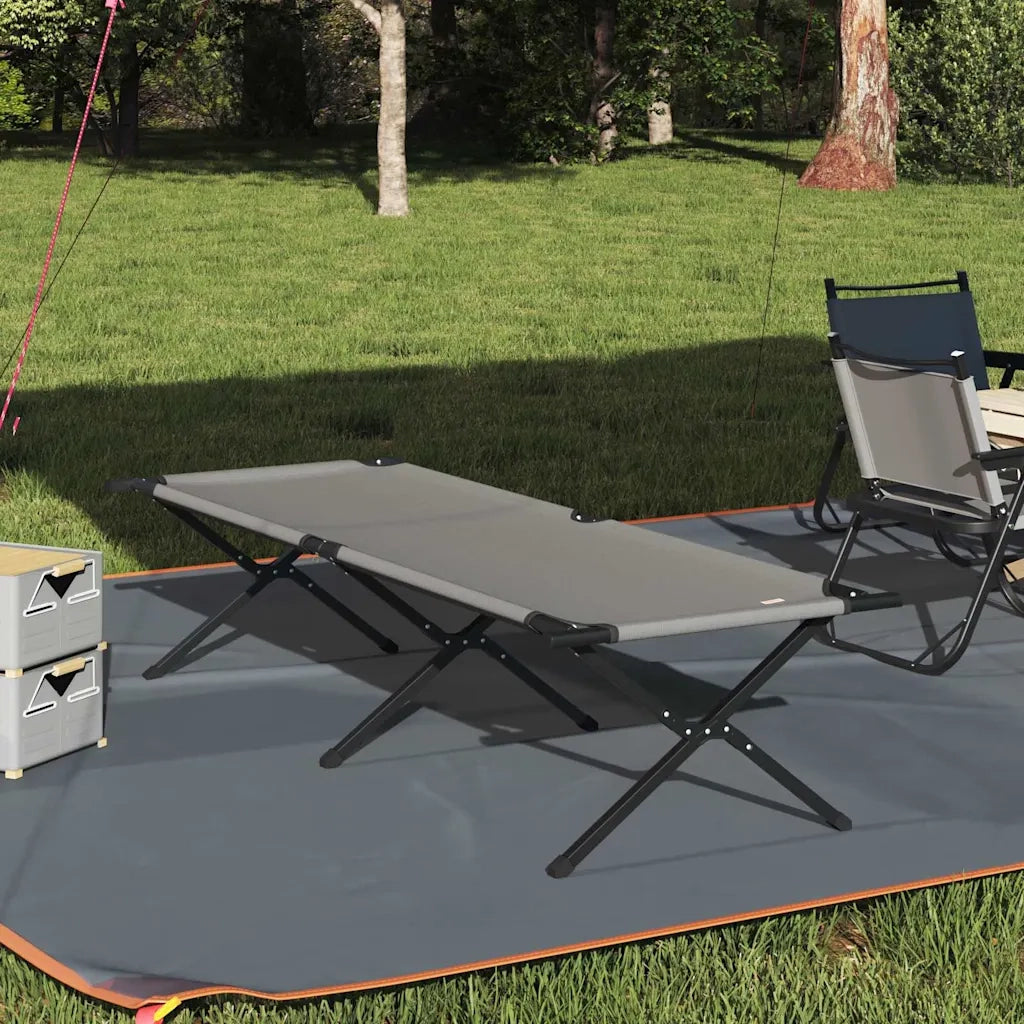 Letto da campeggio pieghevole Grigio 210 x 80 x 46 cm CFW1037790