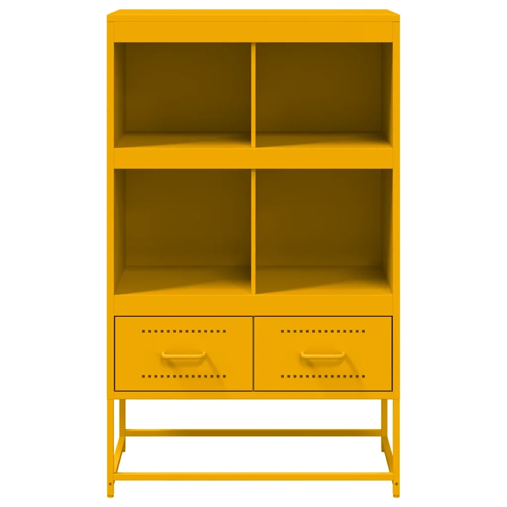 Credenza Giallo Senape 68x39x111,5 cm in Acciaio