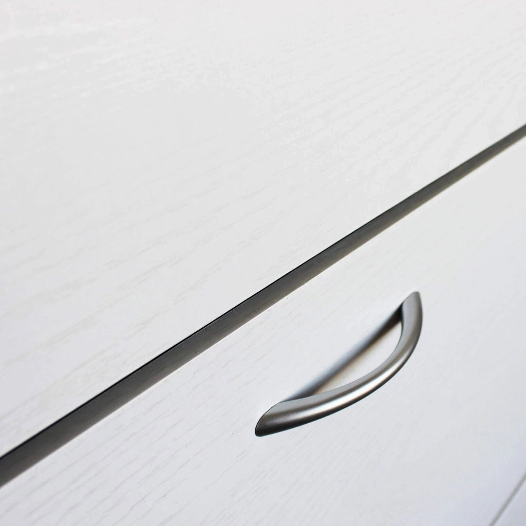 Scarpiera Salvaspazio 4 Ante a Ribalta 60x24x150h cm Legno Bianco Frassino - Mobile Ingresso LOLA