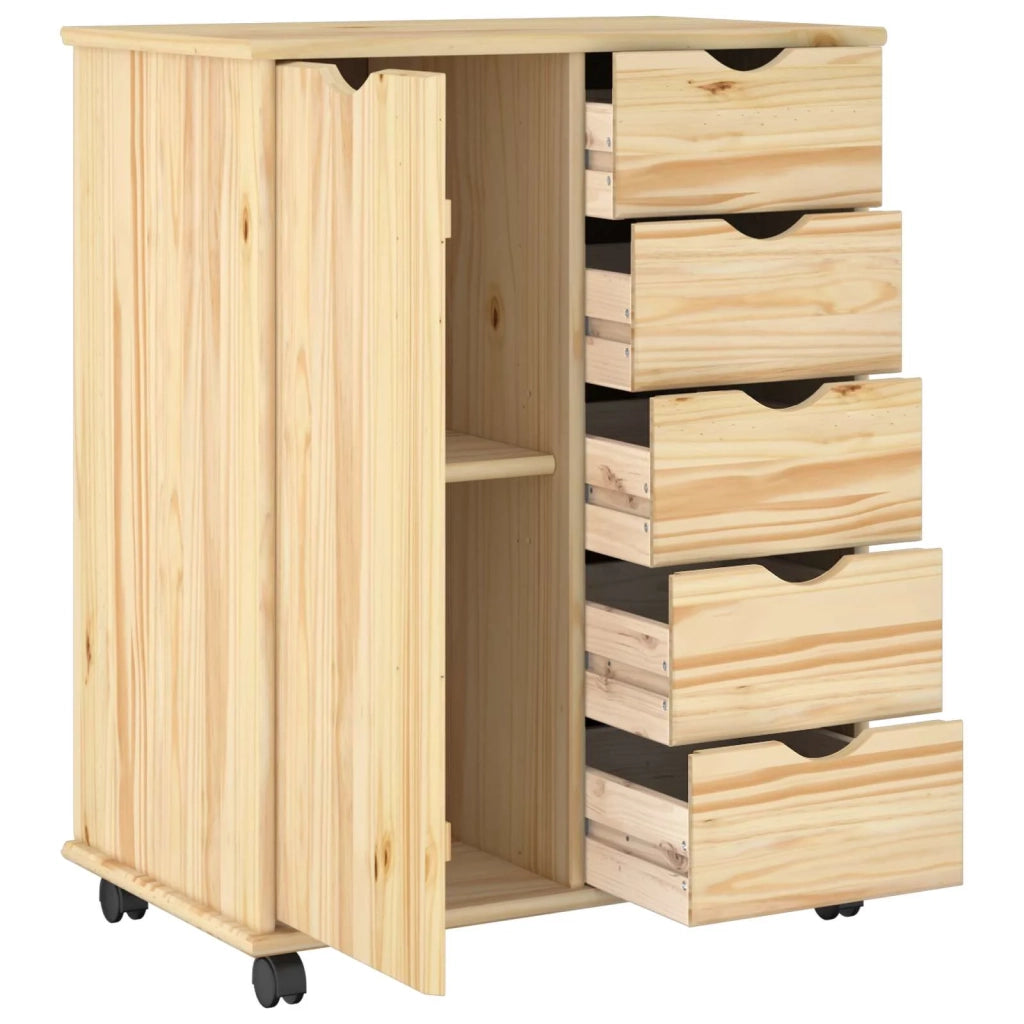 Mobile con Ruote con ruota Marrone 63,5 x 39 x 79 cm 42032393