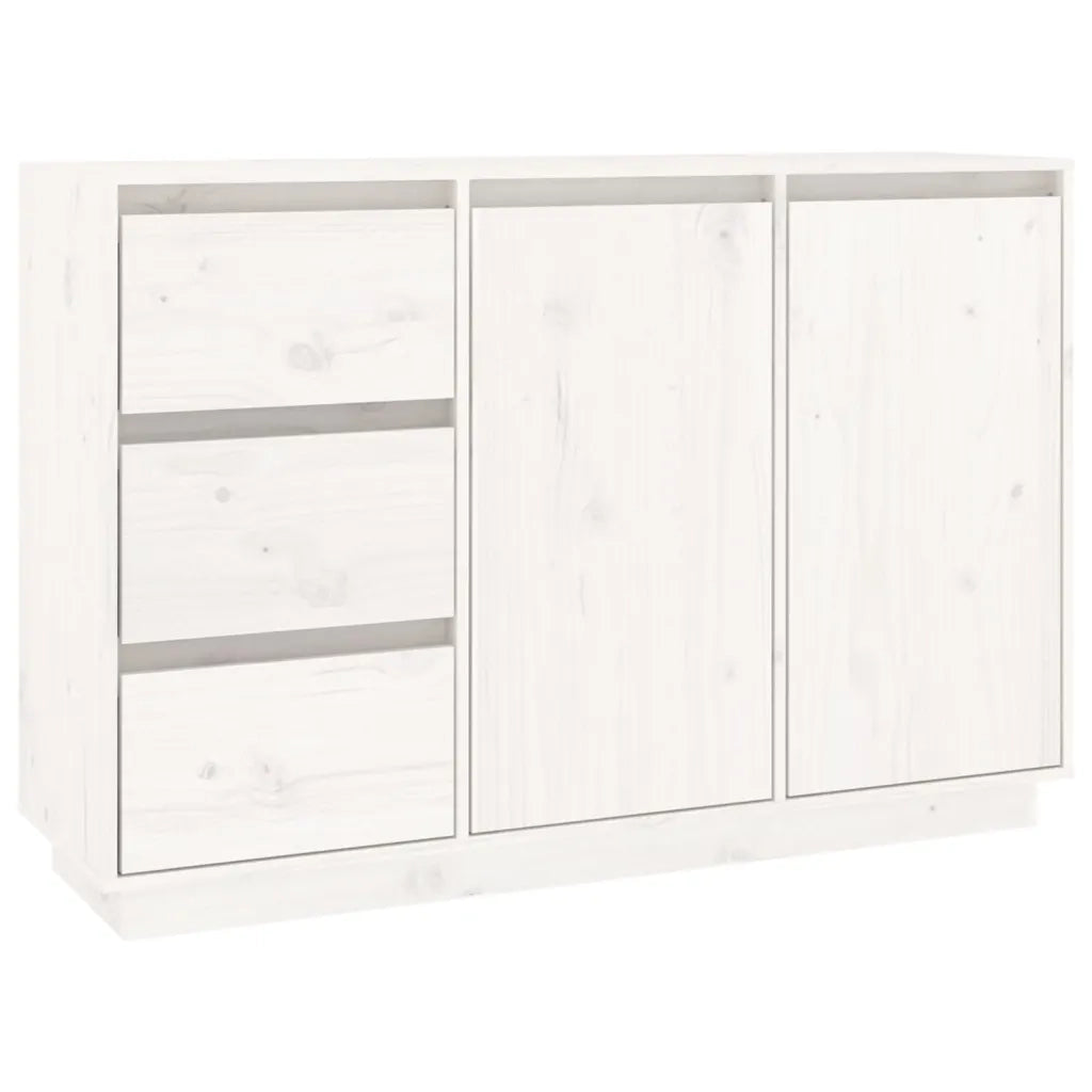 Credenza | Madia | Buffet da pranzo | Armadio da pranzo Bianca 111x34x75 cm in Legno Massello di Pino
