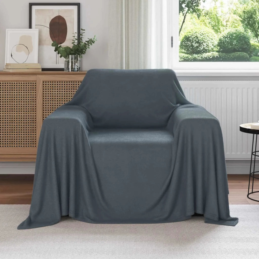 Coperte da Pile 6 pz Grigio scuro 210 x 140 cm Panno