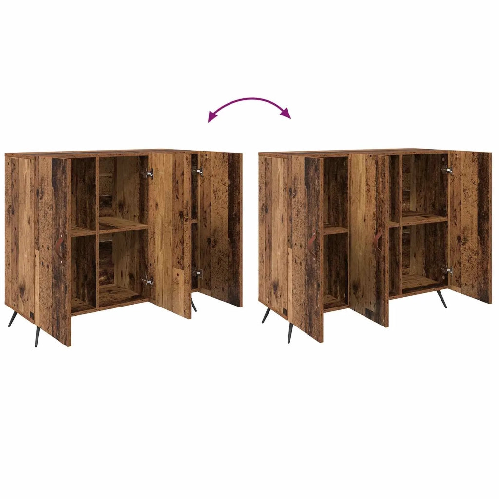 Credenza | Madia | Buffet da pranzo | Armadio da pranzo Legno vecchio 89,5 x 34 x 80 cm Legno multistrato