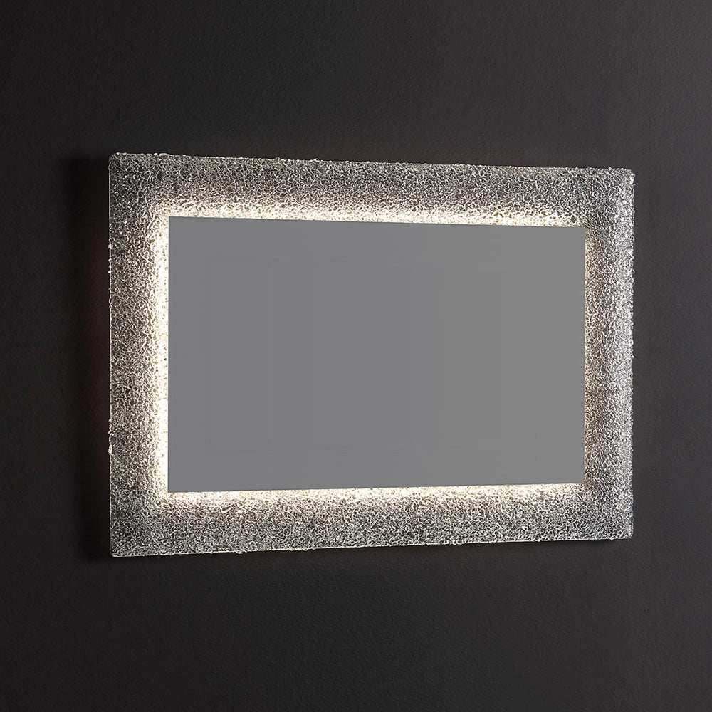 Specchio in vetro fuso retroilluminato 90x62