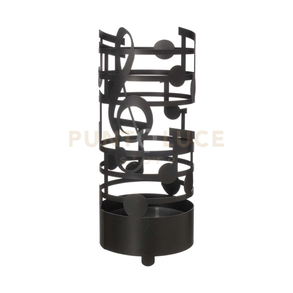 Moderno portaombrelli di design Note Musicali Nero