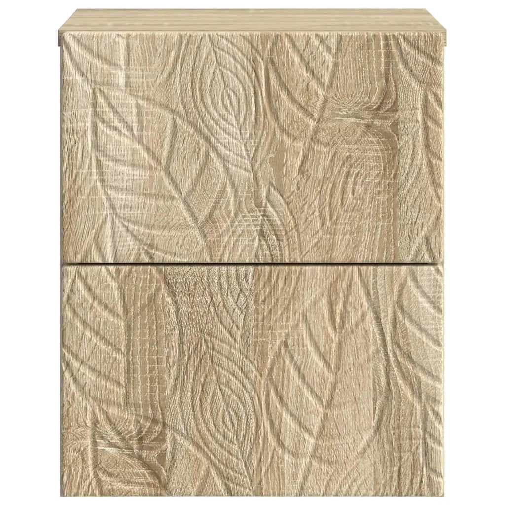 Mobiletto da notte a muro Rovere Sonoma 34,5 x 33 x 40 cm
