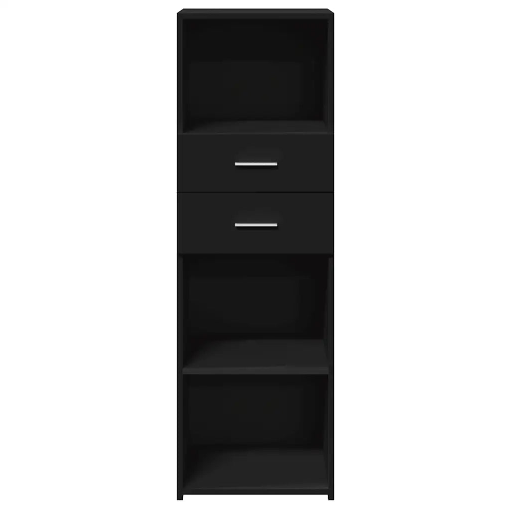 Credenza Nera 40x42,5x124 cm in Legno Multistrato