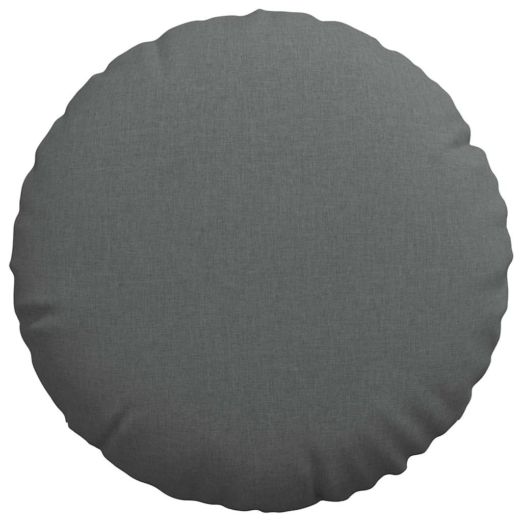Cuscini per Seduta 2 pcs Grigio scuro Ø60 x 21 cm Tessuto
