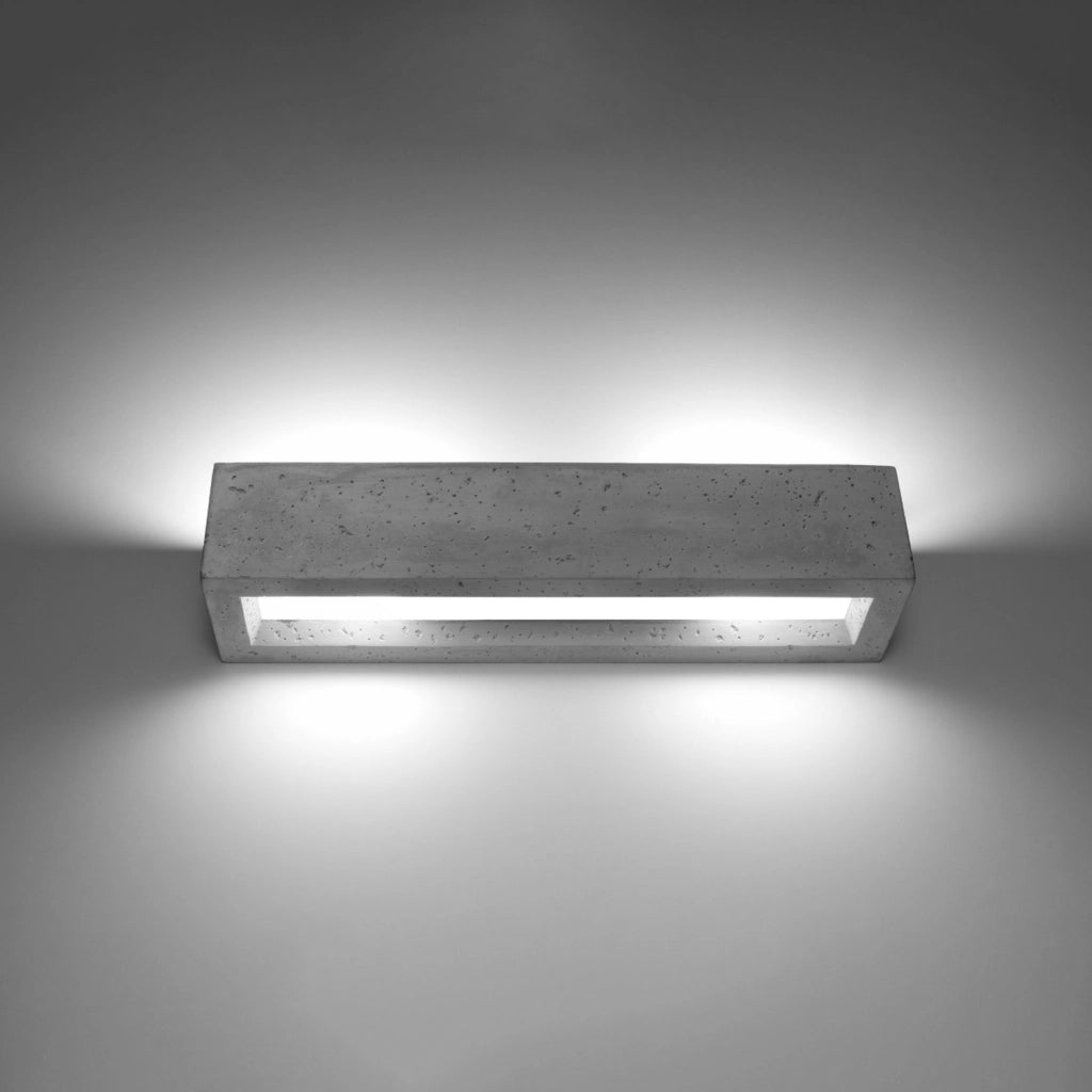 Applique POLARO 50cm cemento vetro grigio E27 Pure Lume