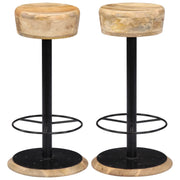Sgabelli da Bar 2 pz in Legno Massello di Mango cod mxl 66757