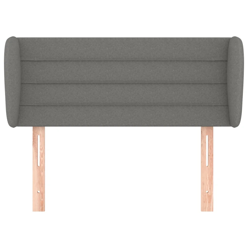 Testiera | Testata ad Orecchio Grigio Scuro 93x23x78/88 cm in Tessuto