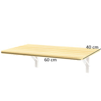 Tavolo Salvaspazio Pieghevole da Parete 60x40 cm in MDF Quercia