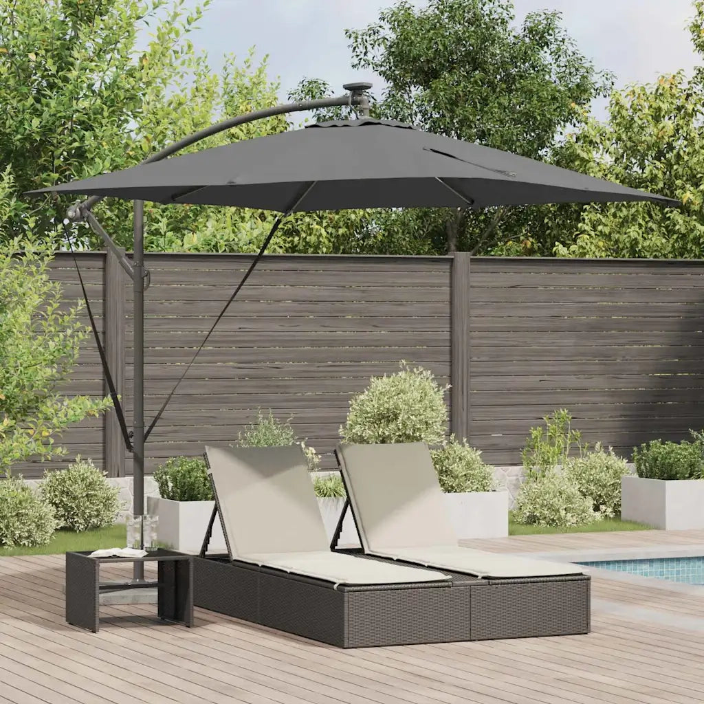 Ombrellone-Ombrello da giardino Antracite 249 x 249 x 250 cm Poliestere e Alluminio
