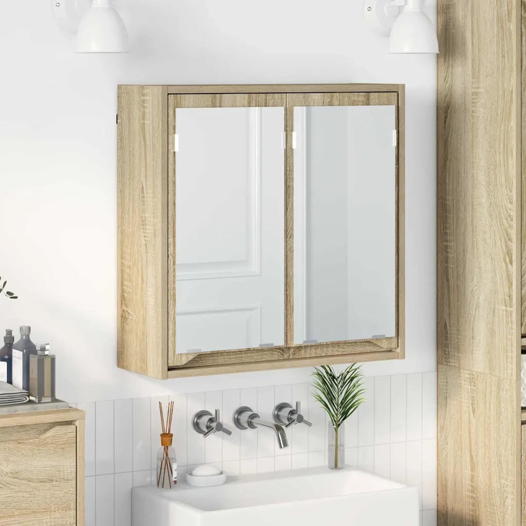 Mobiletto per specchio da bagno Rovere Sonoma 60 x 20 x 60 cm 888779