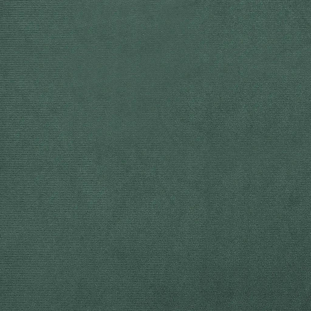 vidaXL Poltrona Cabriolet con Poggiapiedi Verde Scuro in Velluto