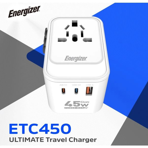 Presa da viaggio internaz.pd45w 2 usb c 1 x usb a travel plug - ETC450