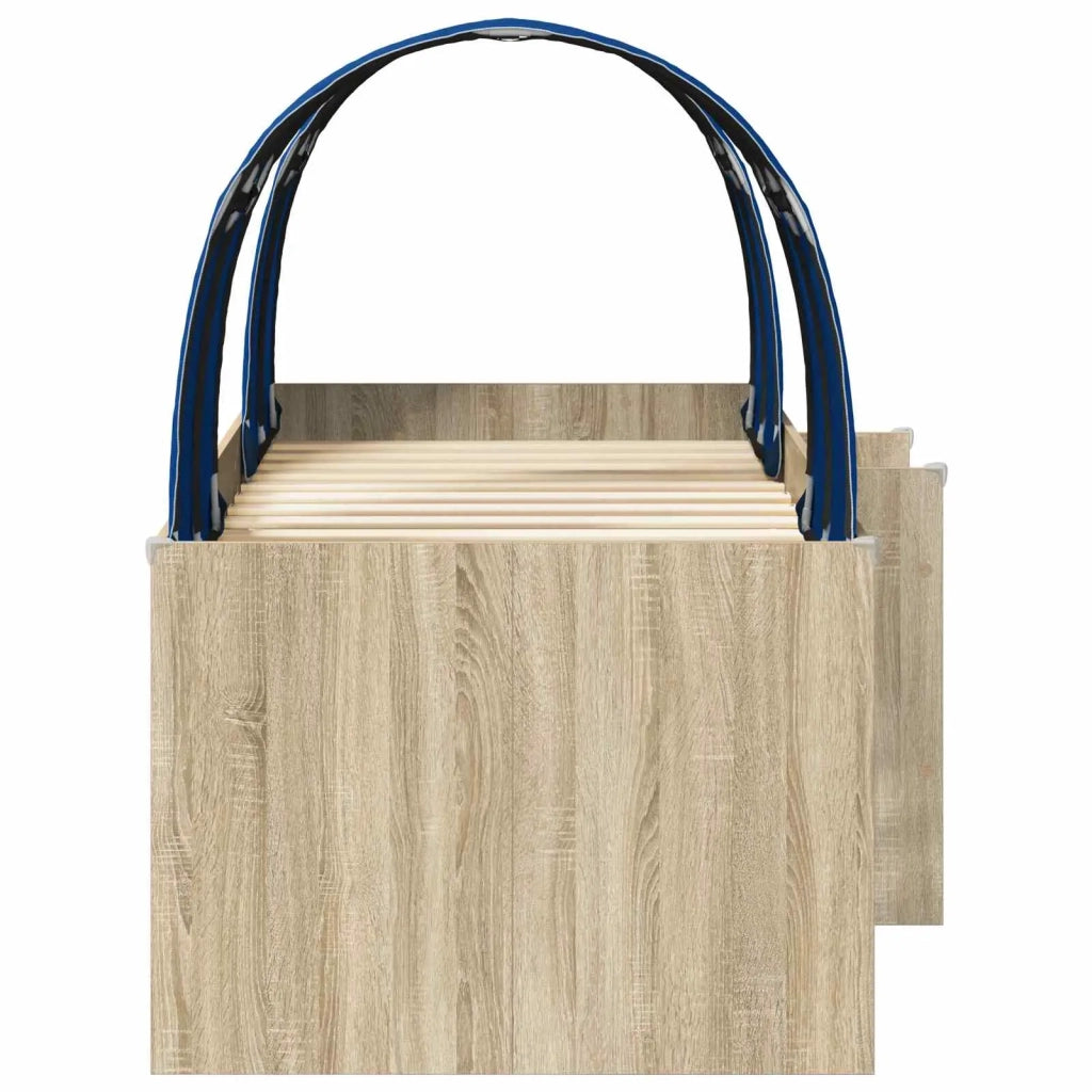 Letto con Tunnel 3 pz Rovere Sonoma e Blu Legno ingegnerizzato 3423553