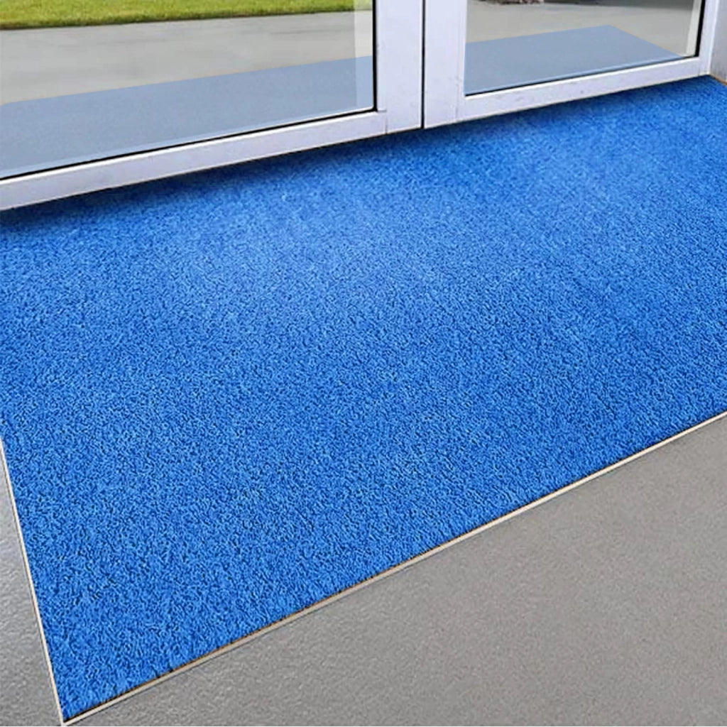 Zerbino Cocco Naturale Colorato Antiscivolo Su Misura Tappeto Ingresso Entrata 100x100 cm Blu